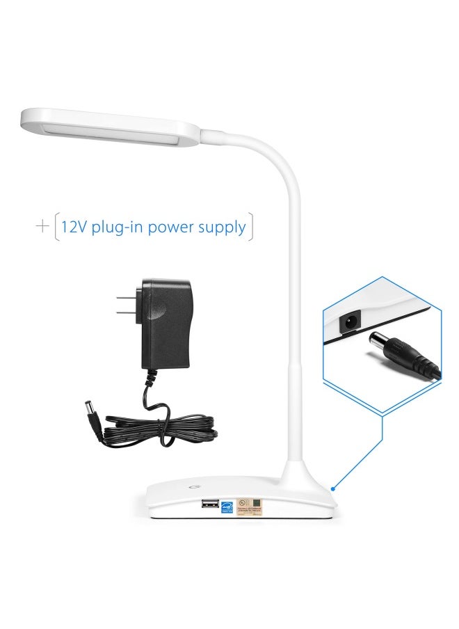 TW Lighting - Ivy-40Bk The Ivy Led Desk Lamp With Usb Port 3-Way Touch Switch Blue White - Image 1