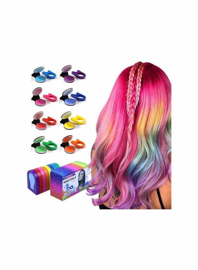 Y&D Hair Chalk for Kids, 8 Pcs Dye, Portable Temporary Bright Color Dye Girls Kids Women Gifts Halloween Makeup Birthday DIY Washable  - Image 1