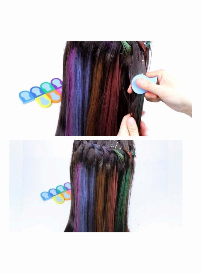 Y&D Hair Chalk for Kids, 8 Pcs Dye, Portable Temporary Bright Color Dye Girls Kids Women Gifts Halloween Makeup Birthday DIY Washable  - Image 4