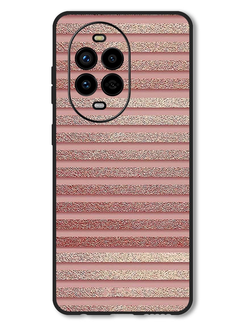 Theodor Case Compatible with Huawei Nova 13 Pro Protection Shockproof Bumper Cover Pink Glitter Strips - Image 1