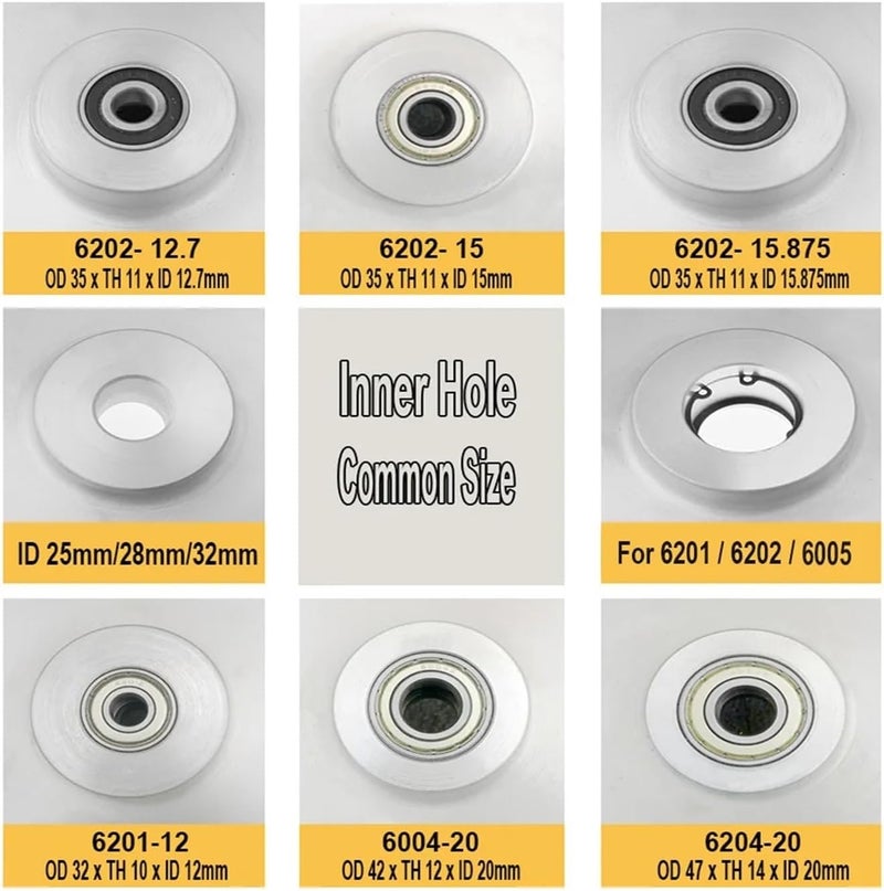 Rubber Contact Wheel For Belt Grinder – 1 Piece, 25mm Wide, Diameter 150–350mm(6202 installed 15,350x25mm) - Image 5