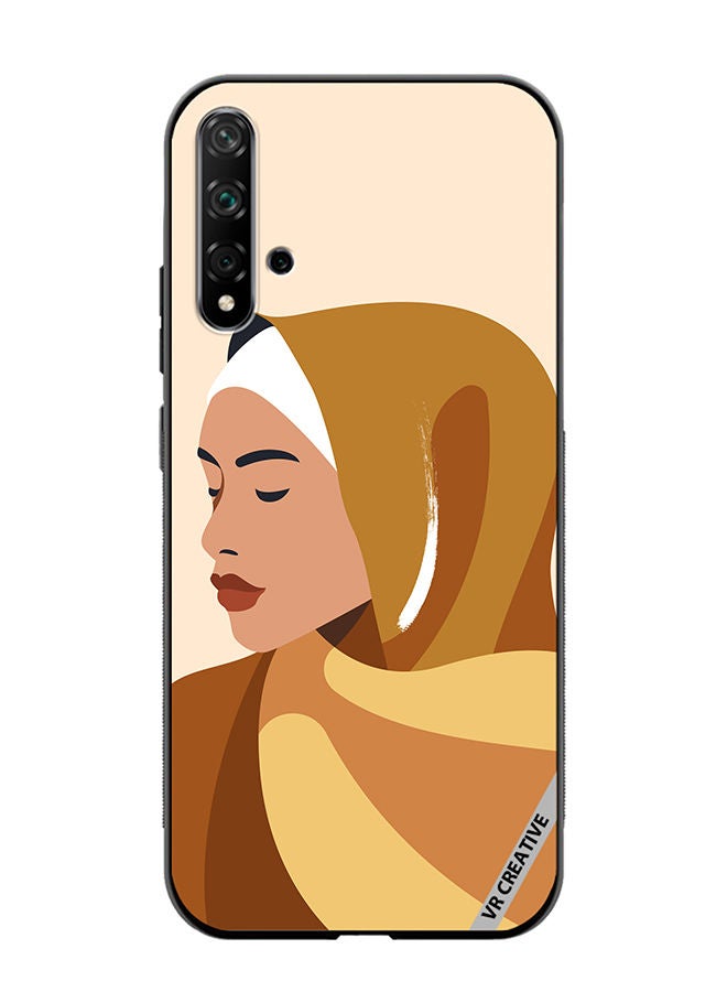 VR CREATIVE Protective Case Cover For Huawei Nova 5T Cartoon Woman Shape Design Multicolour - Image 1