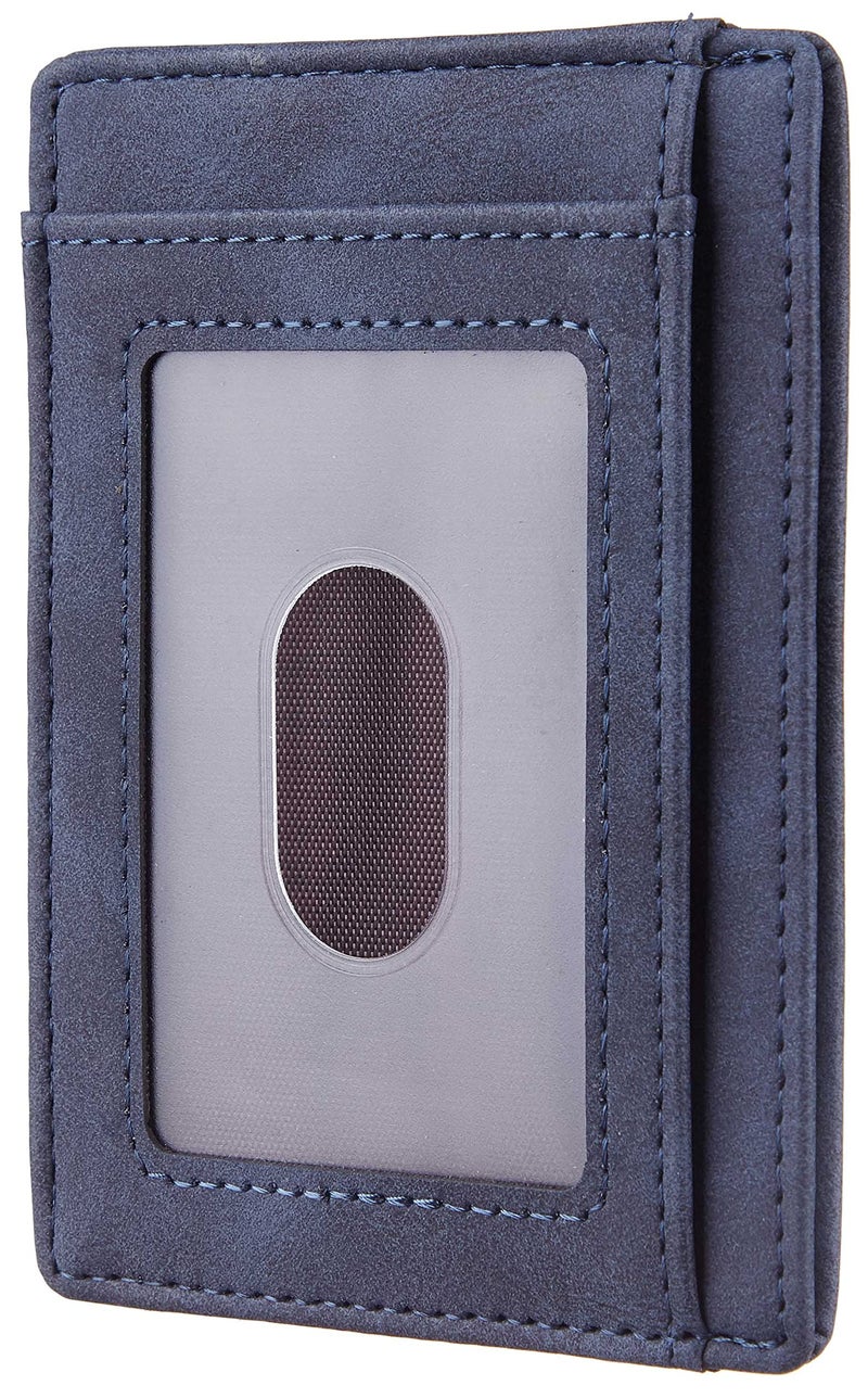 Travelambo Slim Wallet Front Pocket Minimalist Leather RFID Blocking Medium Size - Image 3