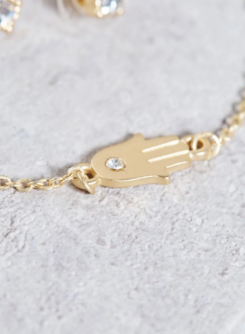 Funky Fish Hamsa Bracelet + Earrings Set