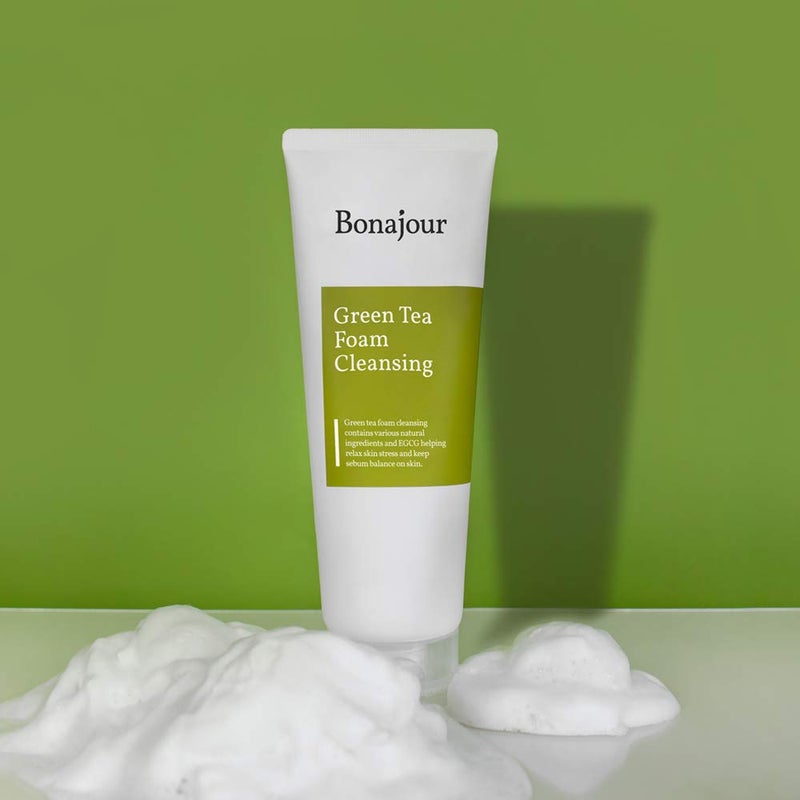 BONAJOUR [BONAJOUR] Green Tea Natural Pores Foam Cleanser - The Best Facial Wash for Acne & Oily skin 5.1Fl.oz - Image 3