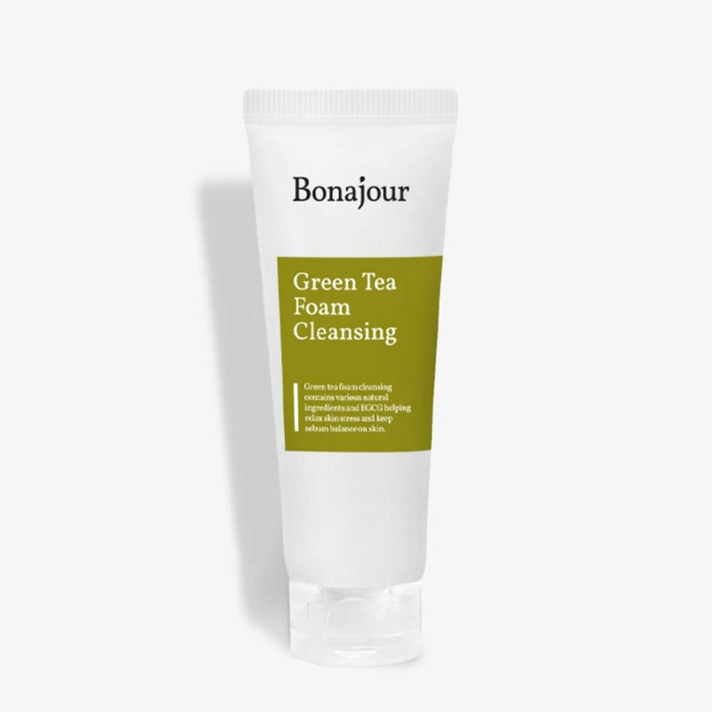 BONAJOUR [BONAJOUR] Green Tea Natural Pores Foam Cleanser - The Best Facial Wash for Acne & Oily skin 5.1Fl.oz - Image 1