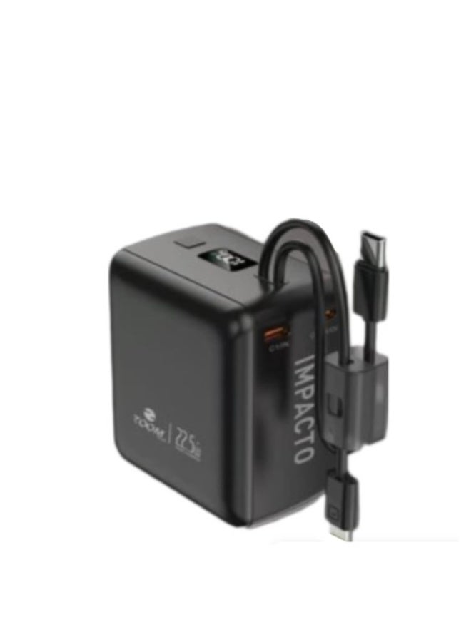 Zoom Plus ZP22B Ultra-Slim 20,000mAh IMPACTO Super Fast 22.5W Power Bank Black - Image 1