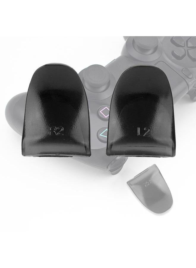 Thoraya - 2 PCS/ Set Durable R2 L2 Buttons Trigger Extender Extension for PS4 Controller (Black) - Image 1