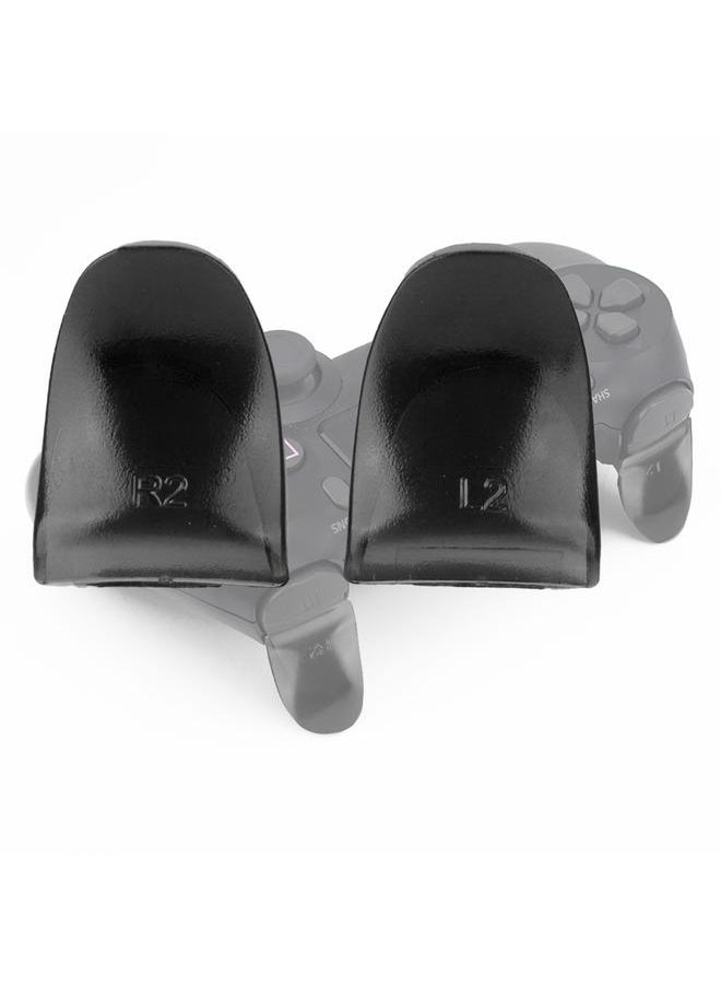 Thoraya - 2 PCS/ Set Durable R2 L2 Buttons Trigger Extender Extension for PS4 Controller (Black) - Image 1