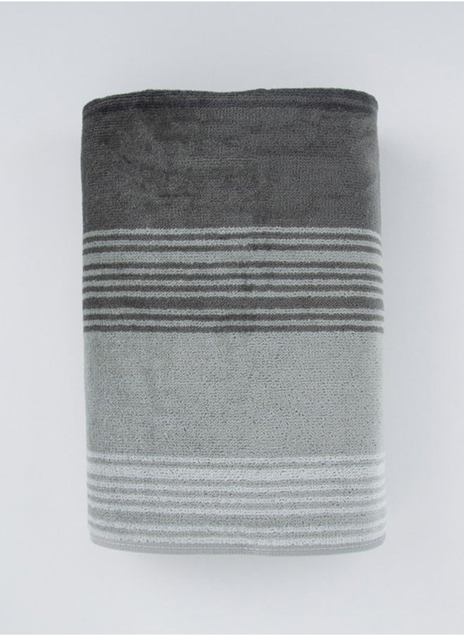 Towel Zooni 500 Gsm 100% Cotton-Pile To Pile Velor Stripe1 Hand  50X90 CmSoft Touch Extra Absorbent-Grey - pzsku/Z37ADE6AD558077AC82C0Z/45/_/1718005463/b34e6815-92f0-4dba-824d-837664db4d76