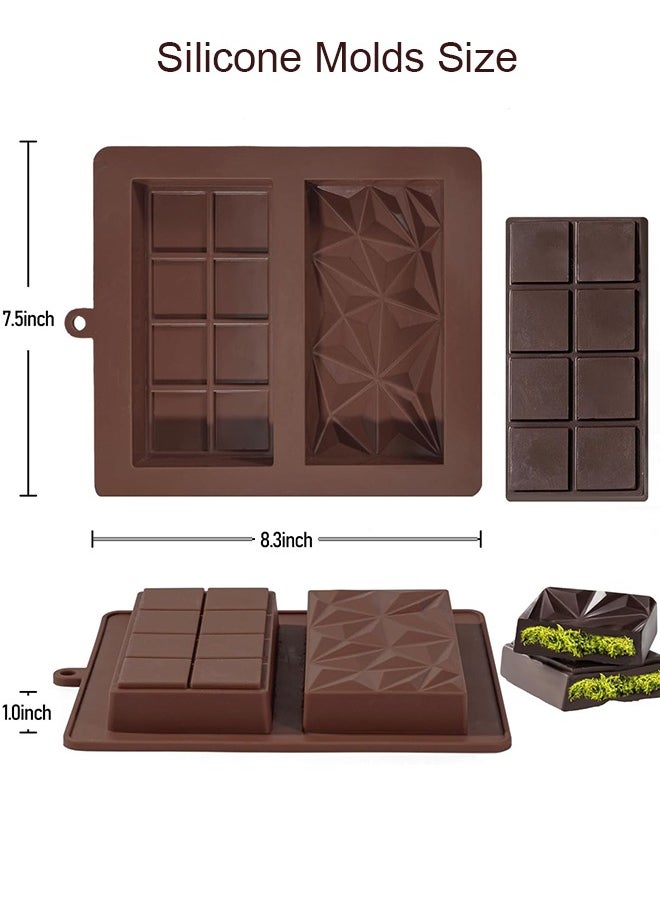 Farahom Chocolate Bar Mold - Non-Stick Food Grade Silicone Chocolate Molds, Deep Dubai Chocolate Bar Mold for Pistachio, Chocolate Bar, Candy  - Image 2