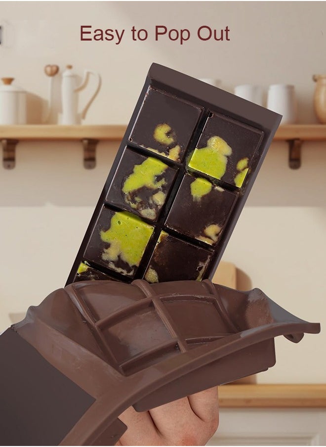 Farahom Chocolate Bar Mold - Non-Stick Food Grade Silicone Chocolate Molds, Deep Dubai Chocolate Bar Mold for Pistachio, Chocolate Bar, Candy  - Image 3