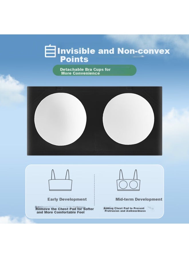 Mei Ya Ting Dance Special Invisible Bra For Girls Chest Wrap To Prevent Light Leakage Inner Wear For Junior High School Students Without Shoulder Straps Invisible Wrapped Chest - Image 3