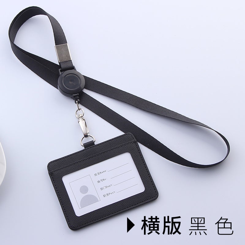Job Card Lanyard Work Protective Cover Work Card Access Card Employee'S Certificate Card Cover Chest Card Factory Card School Card With Lanyard - Image 1
