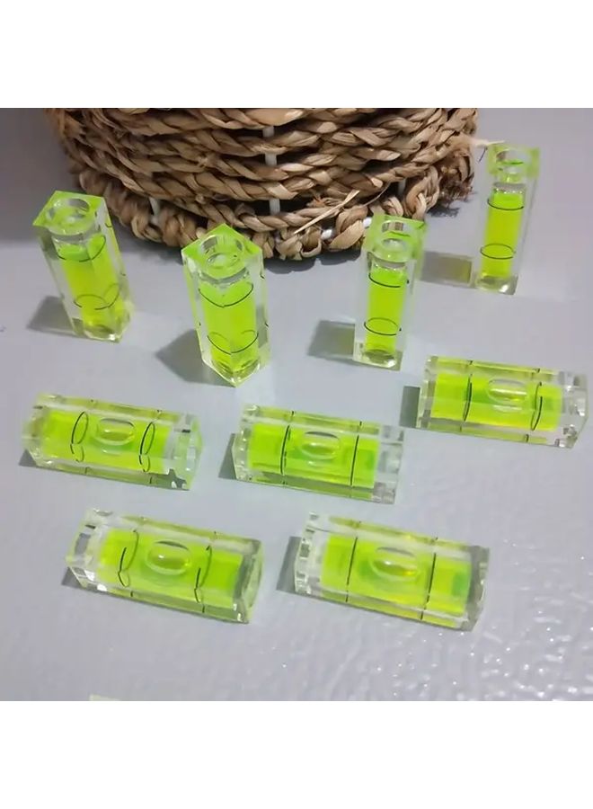 4Pcs Acrylic Square Level Bubble Tools 10x29mm Horizontal Measurement Vials - Image 1