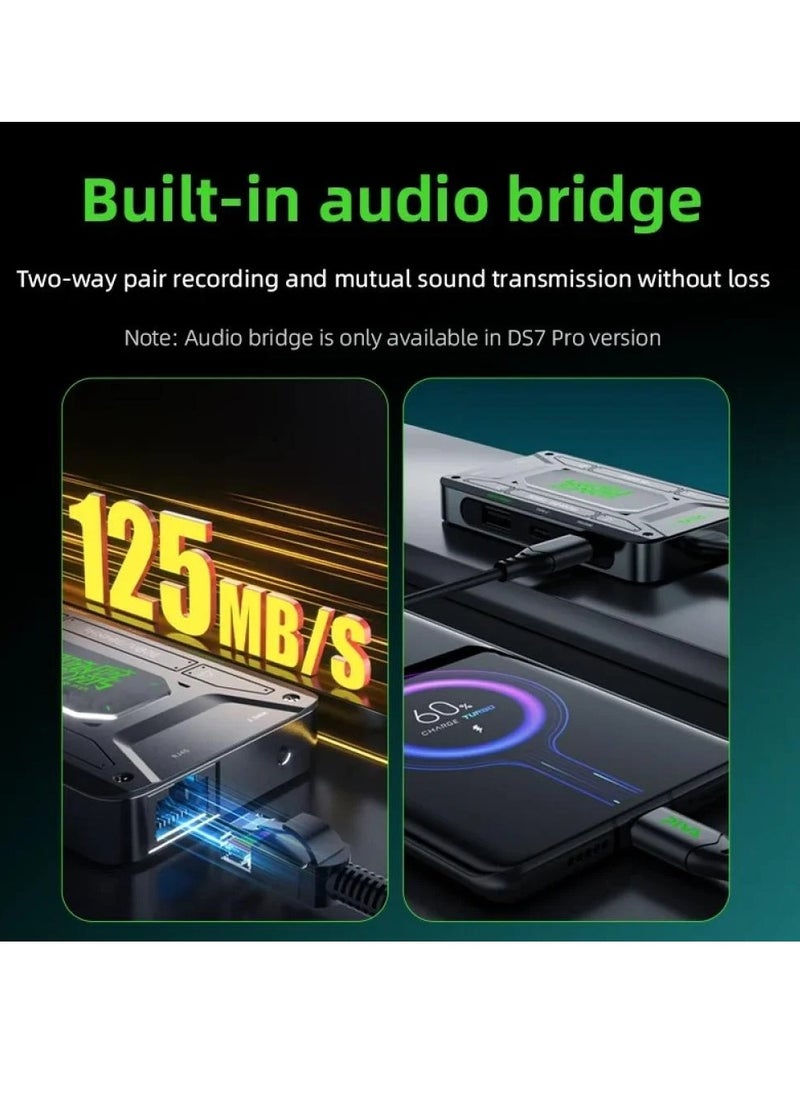 piva PIVA DS7 Type-C 7-Port USB 3.1 Gen 1 Audio Adapter Built-in 32-Bit Sound Card 100W Fast Charging Two Type-C Ports (one for headphones and the other for charging) Ethernet Port HDMI Port USB 3.1 Gen 1 5120Mbps Cable 40cm long and made of durable fabric  - Image 3