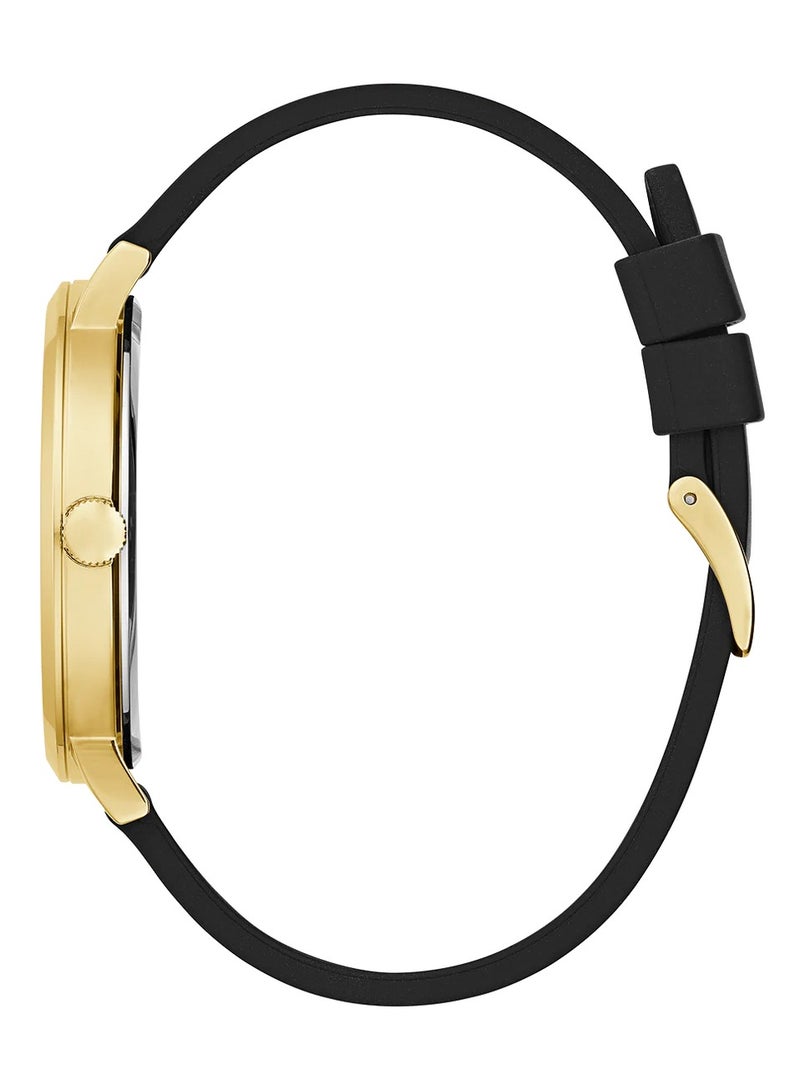 GUESS ساعة يد أنالوج للرجال باللون الأسود والذهبي - GW0503G1 - Image 3