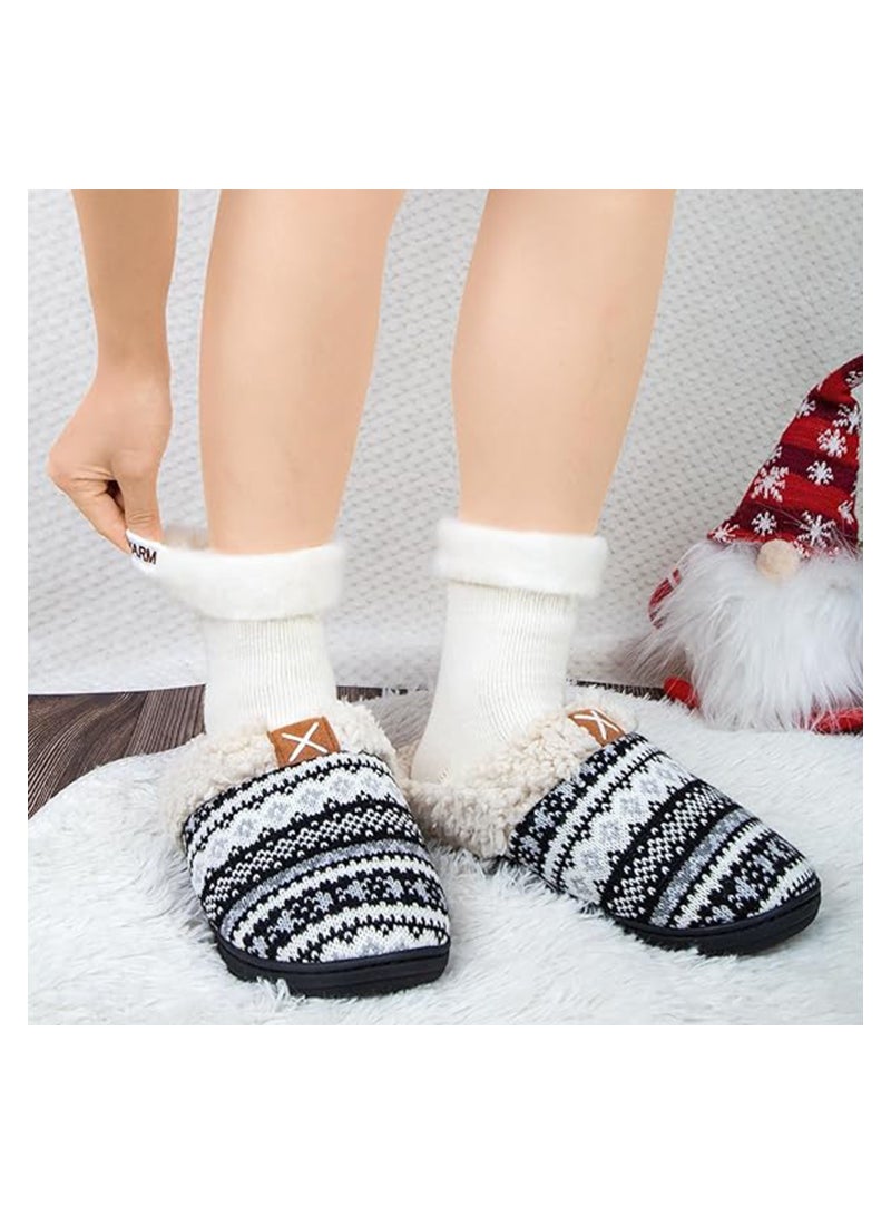 SOLARAE جوارب نسائية دافئة وناعمة شتوية حرارية مريحة جوارب سرير نسائية فuzzy مريحة جوارب منزلية ناعمة هدايا عيد ميلاد لطيفة وهدايا عيد الشكر للنساء والفتيات، 3 أزواج - Image 3