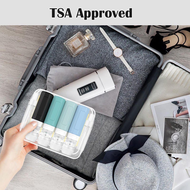 Redfly 17PCS Travel Bottles for Toiletries, TSA Approved Travel Size Containers, Leak Proof Travel Containers for Toiletries, Silicone Travel Kit for Shampoo, Conditioner, Lotion & Creams Gray - Image 5