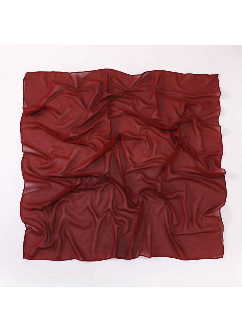 Generic - Elegant Chiffon Hijab Scarf Pearlescent Wine red - Image 1