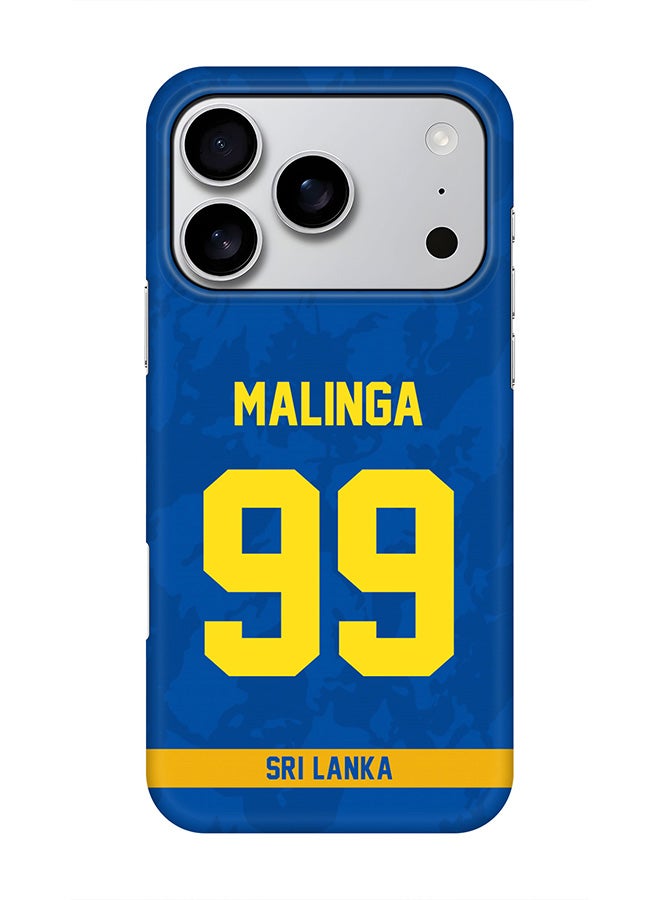 Stylizedd For iPhone 17 Pro,Case, [Compatible with MagSafe] Magnetic cover Slim fit Protection Matte, - Sri lanka Lasith Malinga, Jersey No 99