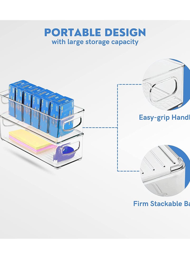 Eworld Sets of 8 Stackable Fridge Storage Bins Set, Organize Refrigerators, Freezers, Kitchen, and Countertops with Ease. - Image 4