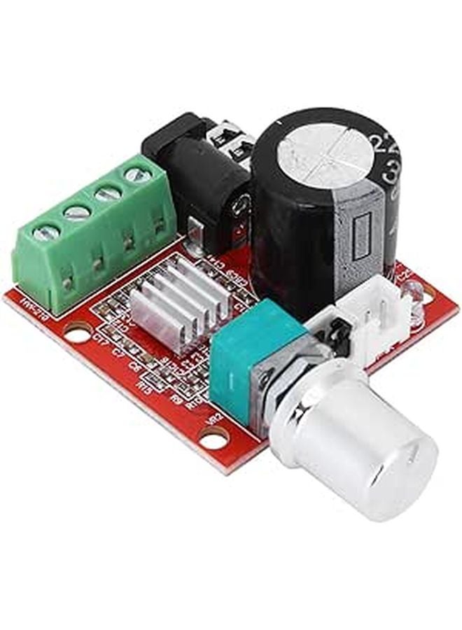 لوحة مكبر صوت ستيريو مصغرة موديل PAM8610 بجهد مستمر 8V-12V مع مكثف 2200 ميكروفاراد لمكبرات الصوت - Image 1