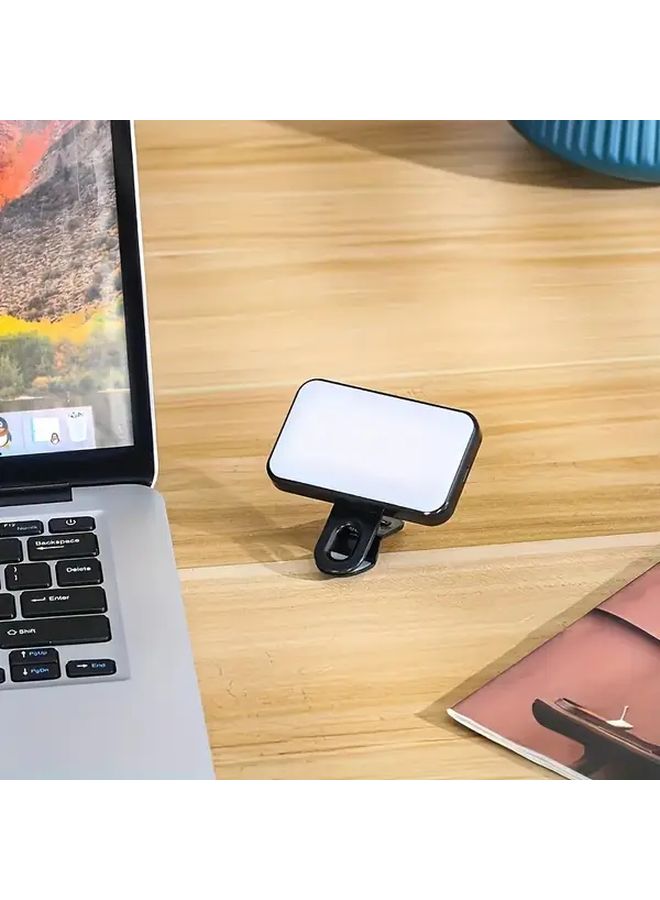 Clip On 3 Level Adjustable LED Ring Light For Smartphone Selfie Makeup Photography - Image 1