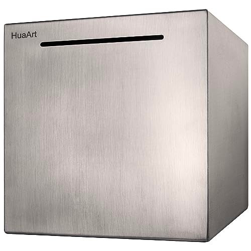 HuaArt Piggy Bank for Adults,Safe Piggy Banks Made of Stainless Steel,Can Only Save The Piggy Bank That Cannot be Taken Out(4.72 inch) - Image 1