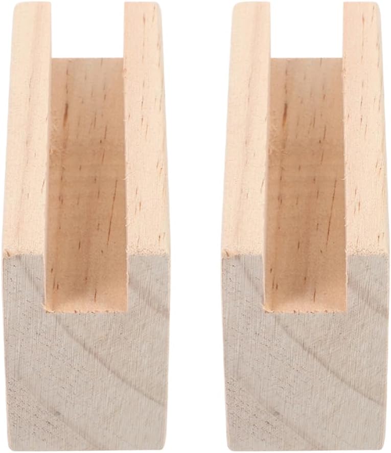 Homoyoyo 2pcs Heavy Duty Wooden Furniture Risers Sturdy Bed Lifts Design for Couch Sofa Table and Appliances Increase Height Stability Prevent Ground Wear - Image 4