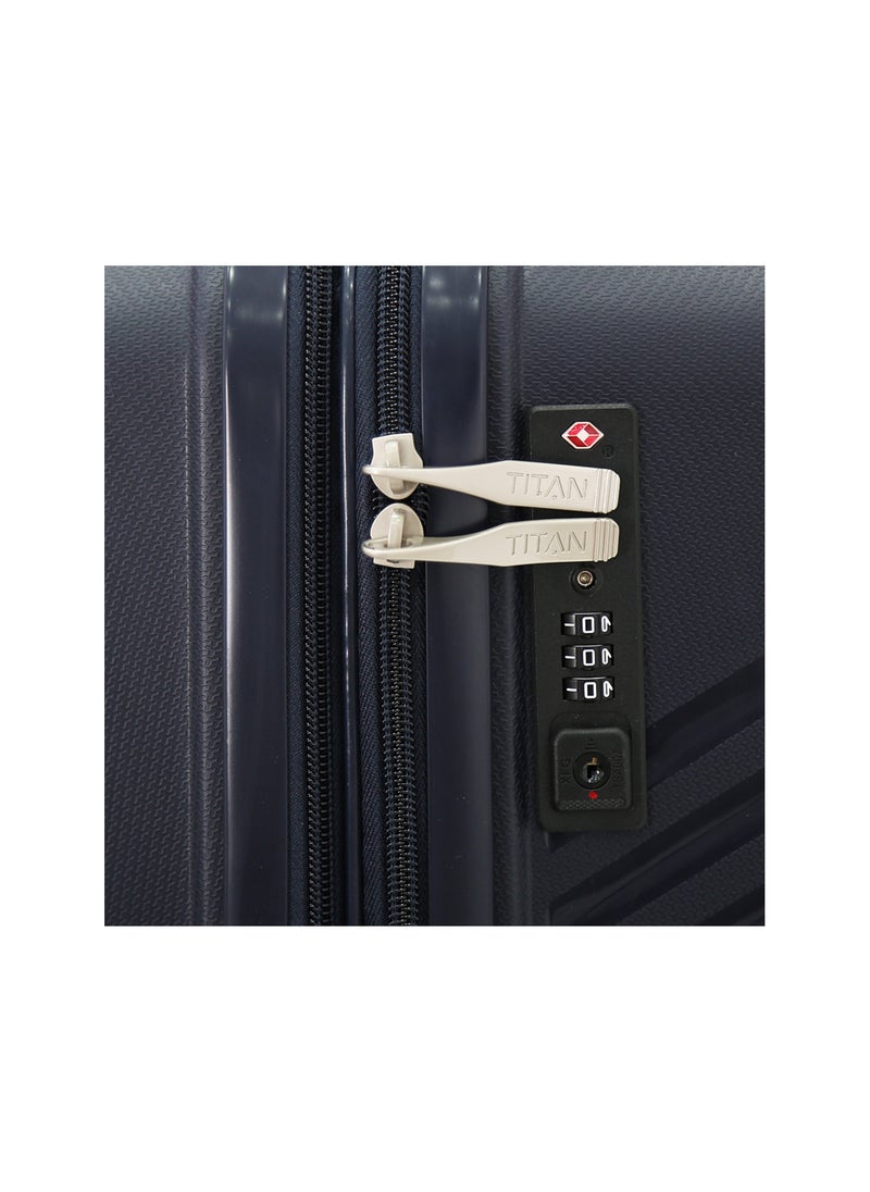 TITAN - Hardside Luggage Trolley Bag 4 Pieces Set,Blue (S-20",M-24",L-28",XL-32") - Image 1