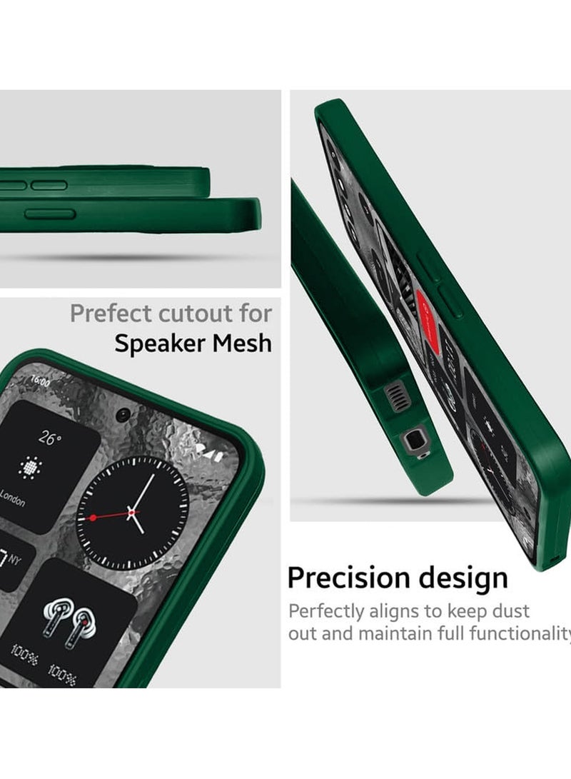 Wtech Liquid Silicone Ultra Thin TPU Phone Case Cover For Nothing Phone (2) 5G 2023 Dark Green - Image 5