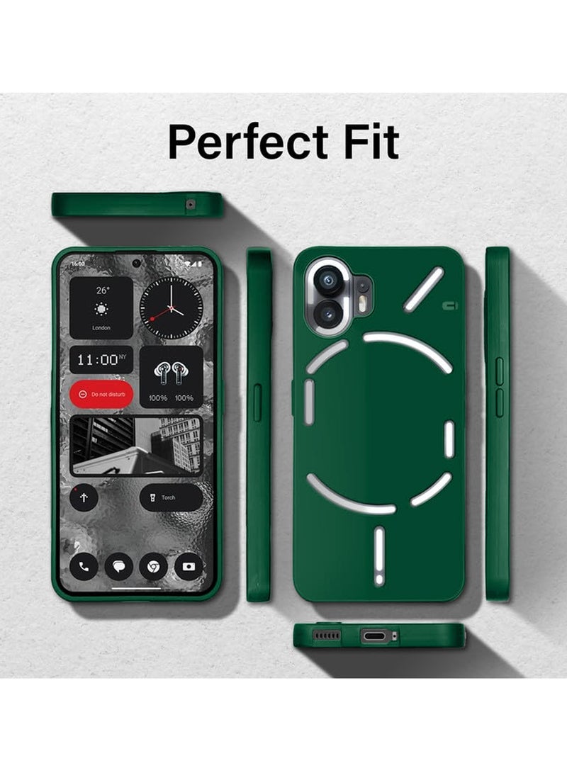 Wtech Liquid Silicone Ultra Thin TPU Phone Case Cover For Nothing Phone (2) 5G 2023 Dark Green - Image 3