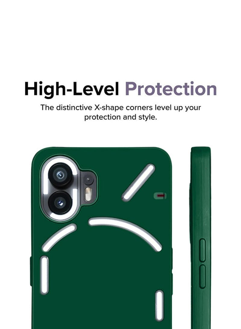 Wtech Liquid Silicone Ultra Thin TPU Phone Case Cover For Nothing Phone (2) 5G 2023 Dark Green - Image 4