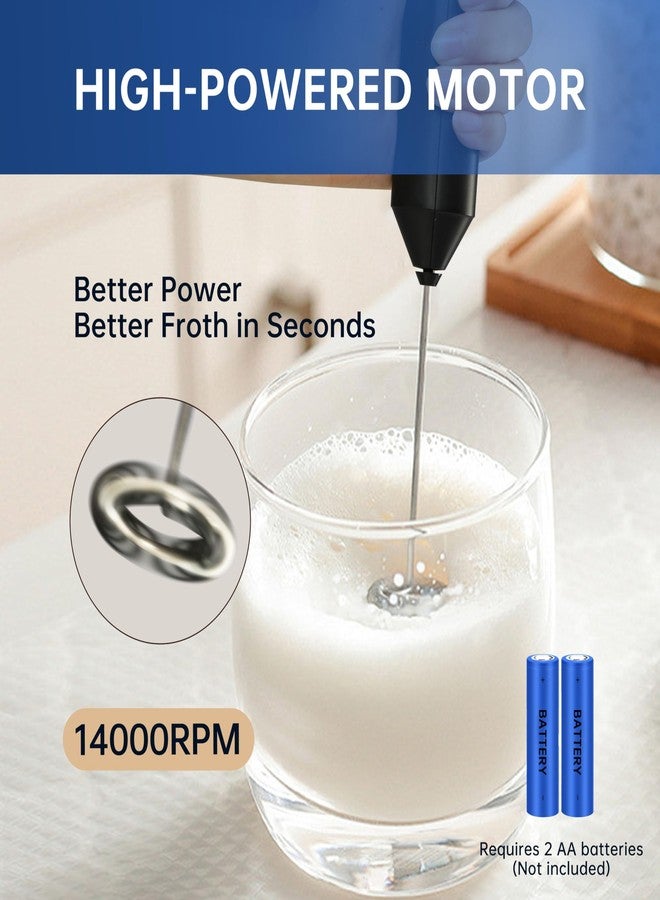 YSSOA Electric Milk Frother Handheld with Stainless Steel Stand Battery Operated Whisk Drink Mixer for Coffee, Frappe, Latte, Hot Chocolate, Matcha, Mini Hand Blender 2024 Version - Image 2