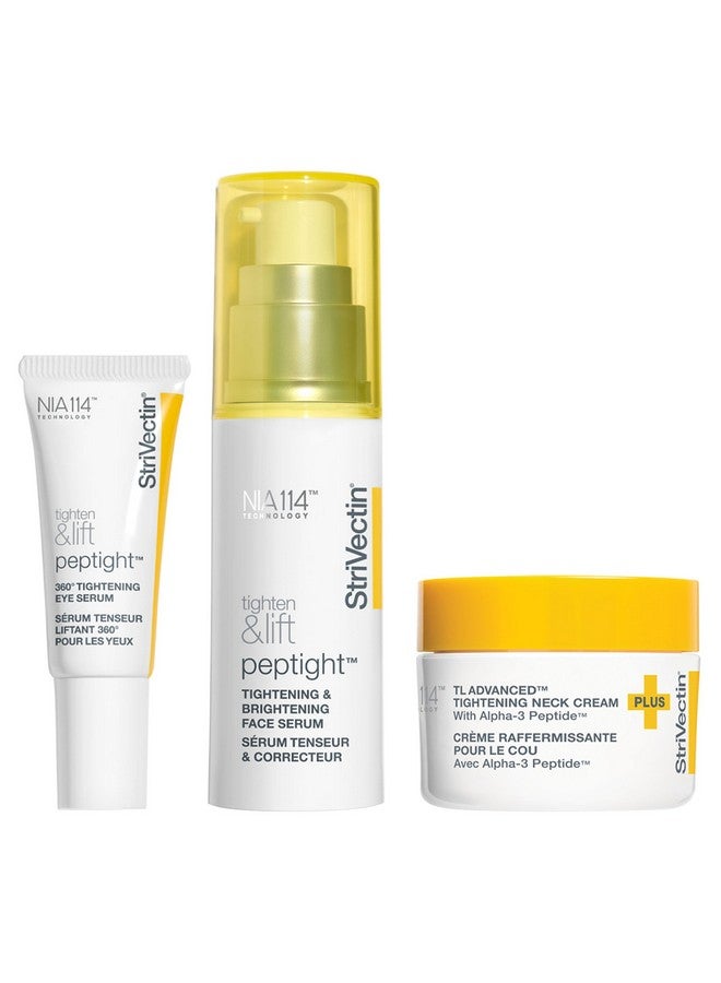 Strivectin Tighten & Lift Power Starters Trio Kit 3 Piece Peptide Kit For Face Eyes And Neck To Help Visibly Reduce The Look Of Wrinkles And Fine Lines - Image 1