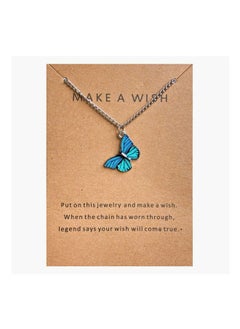 Unique pendant necklace with butterfly design with card
