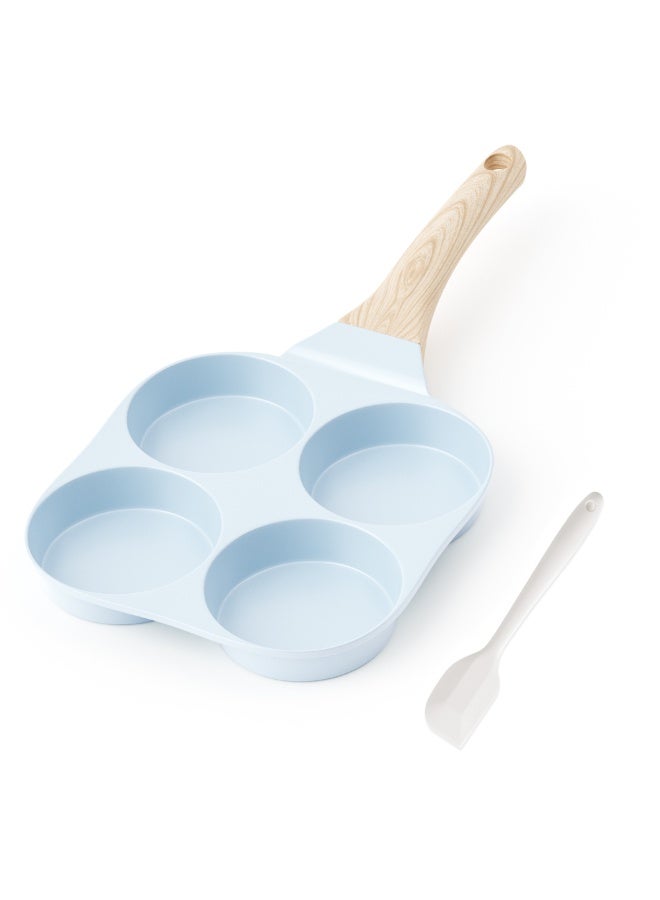Caannasweis وعاء البويضة، 4 كوب غير اللاصق البويضة السيراميكية Skillet الإفطار مقلي وعاء طباخ البيض مناسبة لمواقد الغاز وأدوات الطبخ الاستقراء، PFOA PFOS مجانا - Image 1