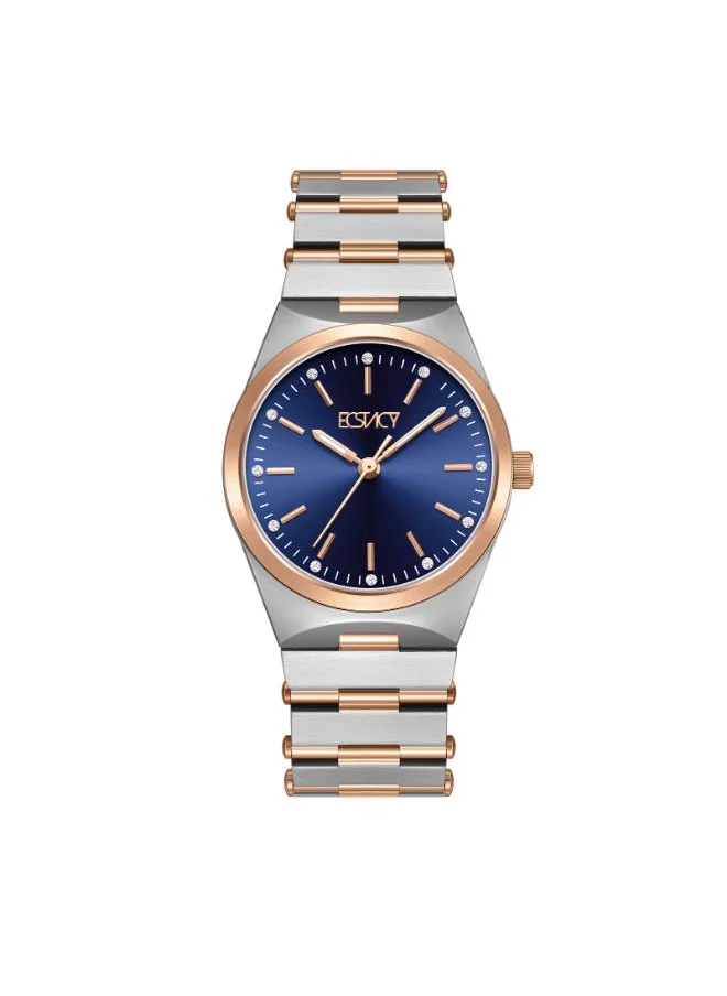 إكستاسي ECSTACY E24501-KBKN Women's Analog Display Watch & Stainless Steel Strap Rose Gold