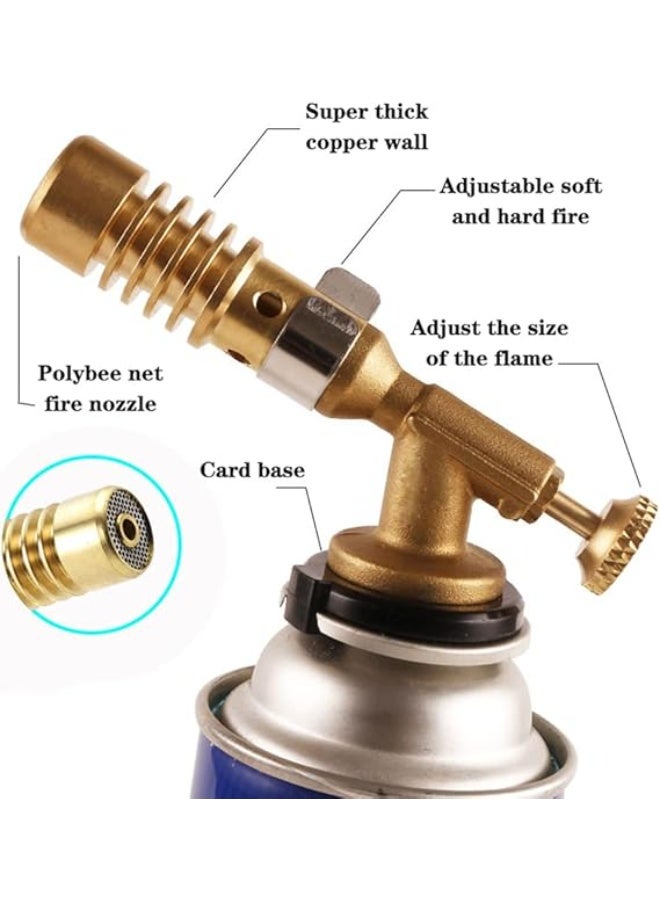 Wasserstein Portable Welding Torch Flame Gun Blow Torch Burner Flame Gun Adjustable Flame Gas Torch Fire Maker Lighter for Cooking Outdoor BBQ Baking (2) - Image 2