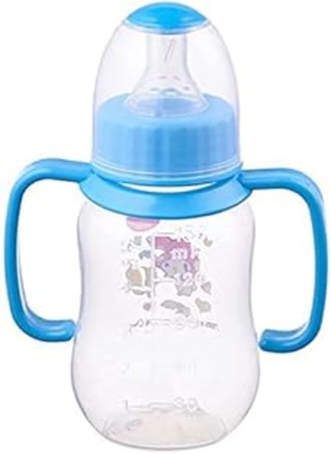 FISH Little Fish Polypropylene Crystal Standard Baby Bottle with Handles 150 ml - Blue 