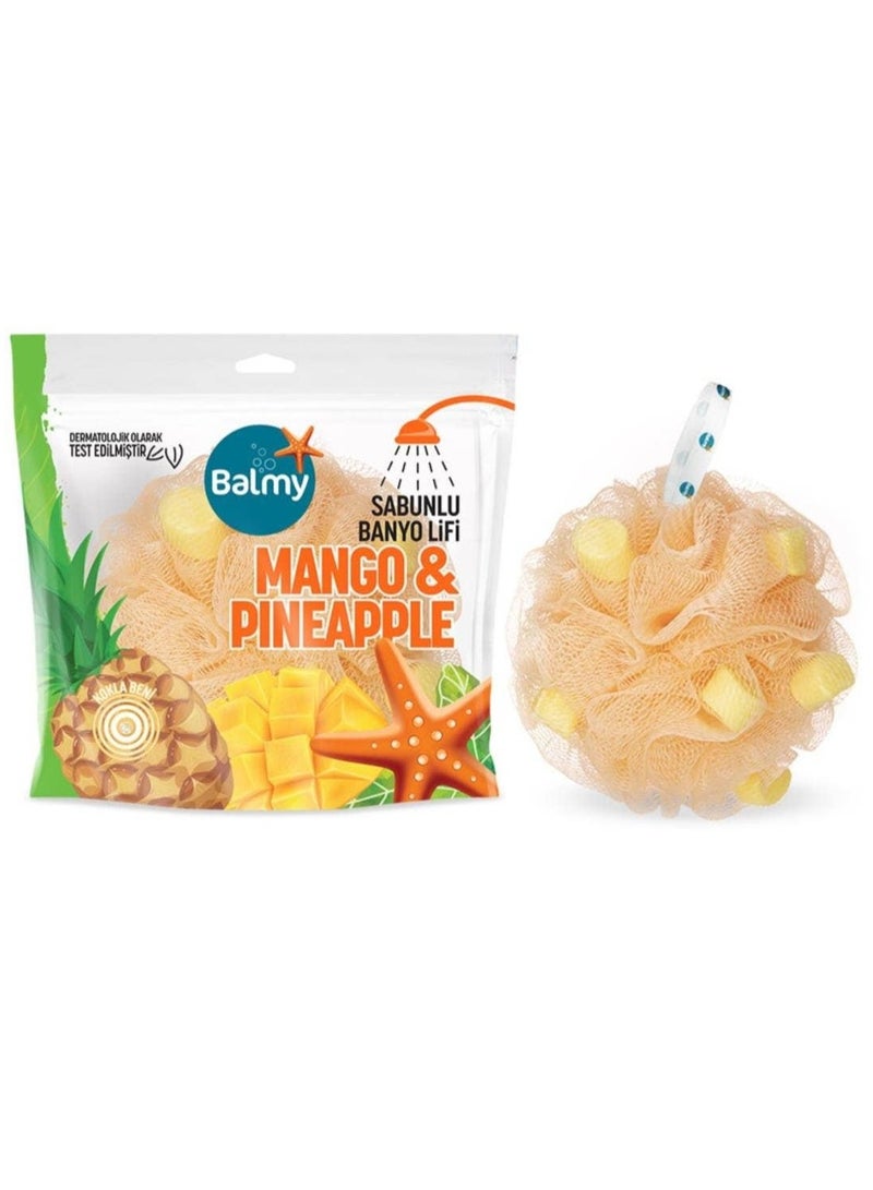 Balmy Bath Pouf With Mango & Pineapple Soap - Image 2