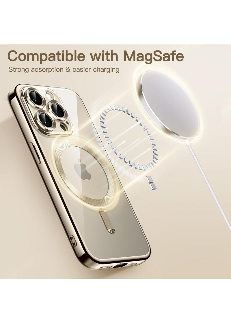 Magsafe Case For Iphone 15 Pro 6.1 Wireless Charging Silicone Clear Case Cover Natural Titanium - Image 3