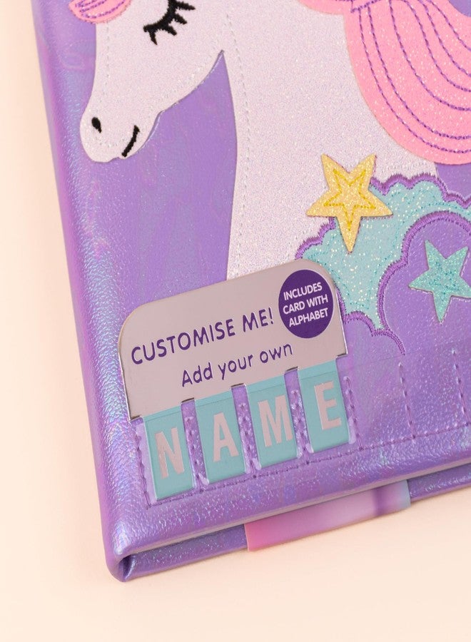 Mirada Happy Unicorn Glitter Notebook - Cute Shiny Stylish Diary for School, Study & Home, Ideal Birthday & Christmas Gift - Image 2