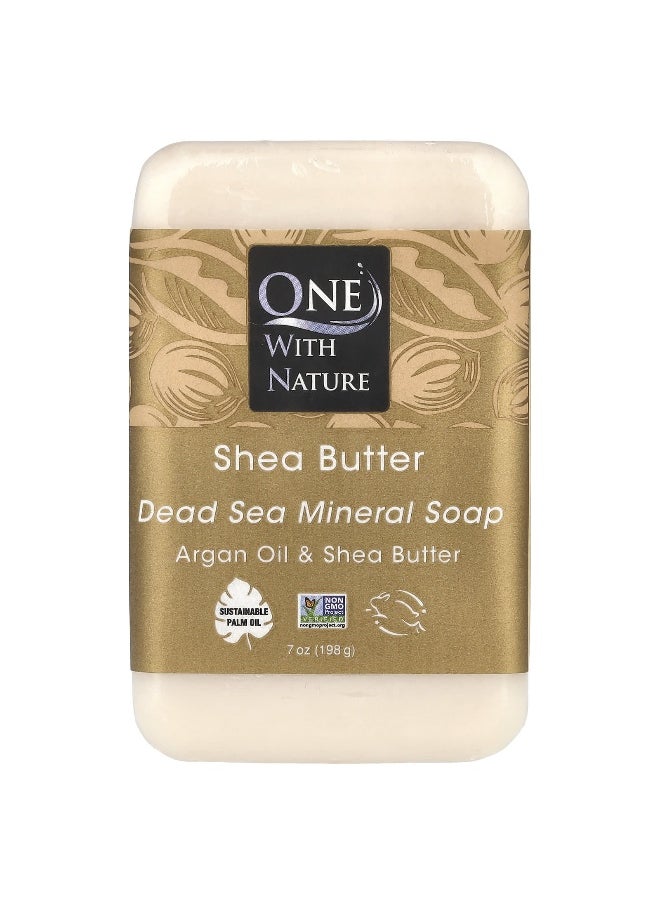 ONE WITH NATURE One with Nature, Dead Sea Mineral Bar Soap, Shea Butter, 7 oz (198 g)  - Image 1