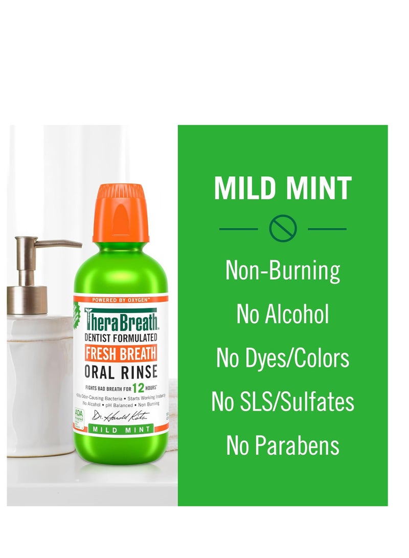 Therabreath غسول فم منعش من TheraBreath بتركيبة أطباء الأسنان مع نعناع خفيف - Image 4