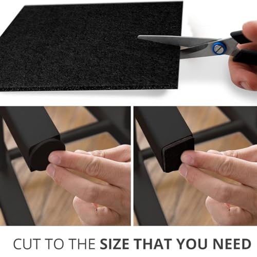Royalkart® Furniture Felt Pad Sheet, 30cmx21cm | Anti-Slip Strong Adhesive Cuttable Furniture Pads | Noise Reduction Floor Protector for Hardwood Floors, Tiles, Chair, Dining Tables (Grey- Pack of 1) - Image 2