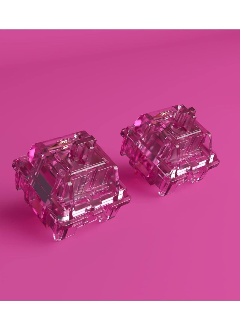 AKKO - Akko Keyboard Switches, CS Crystal Wine Red Switches Plate Mounted Compatible for Mechanical Keyboard, 3 Pin 45gf Key Switches (45pcs) - Image 1