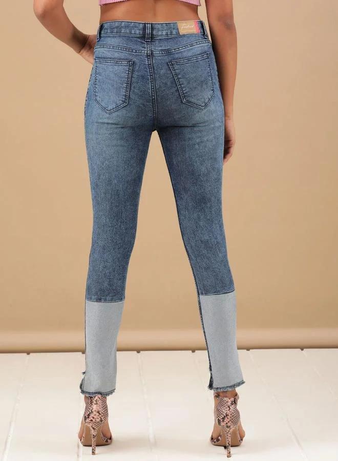 Freehand  Freehand Women Blue Slim Fit Solid Jeans for Women | Best Price UAE