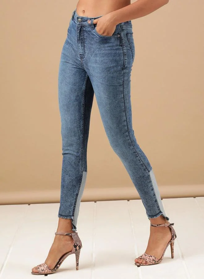 Freehand  Freehand Women Blue Slim Fit Solid Jeans for Women | Best Price UAE